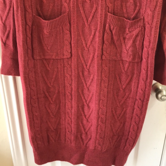 Gilli cable knit sweater dress with front pockets. NWT - Picture 3 of 7